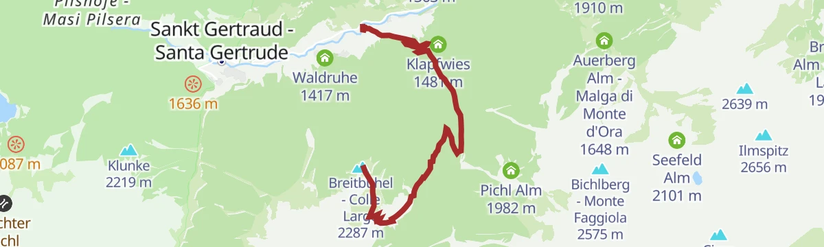 Route map: Escursione al Colle Largo